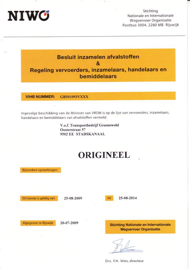 vihb certificaat